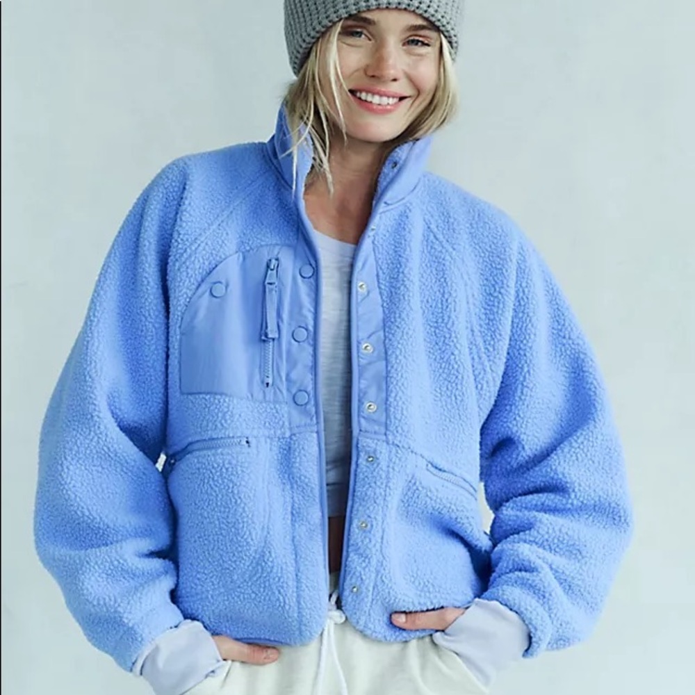 Free People Light Blue Hit The Slopes Jacket!!